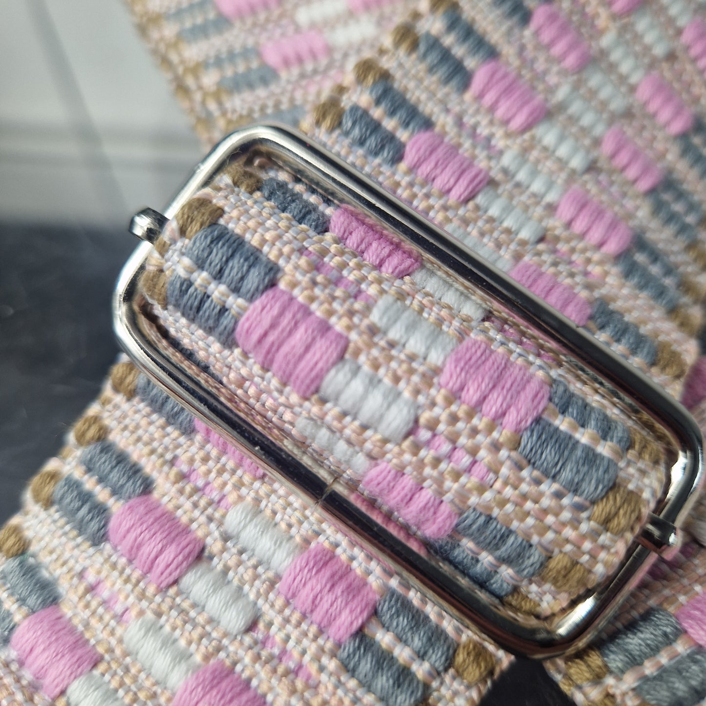 woven bag strap - pink