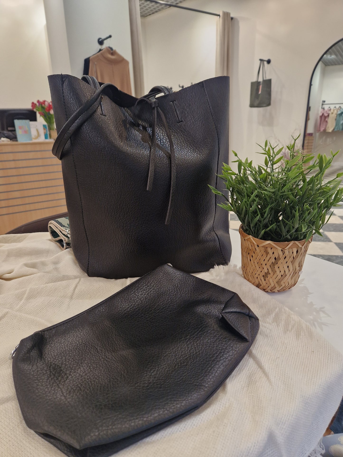 2 piece tote bag - Black