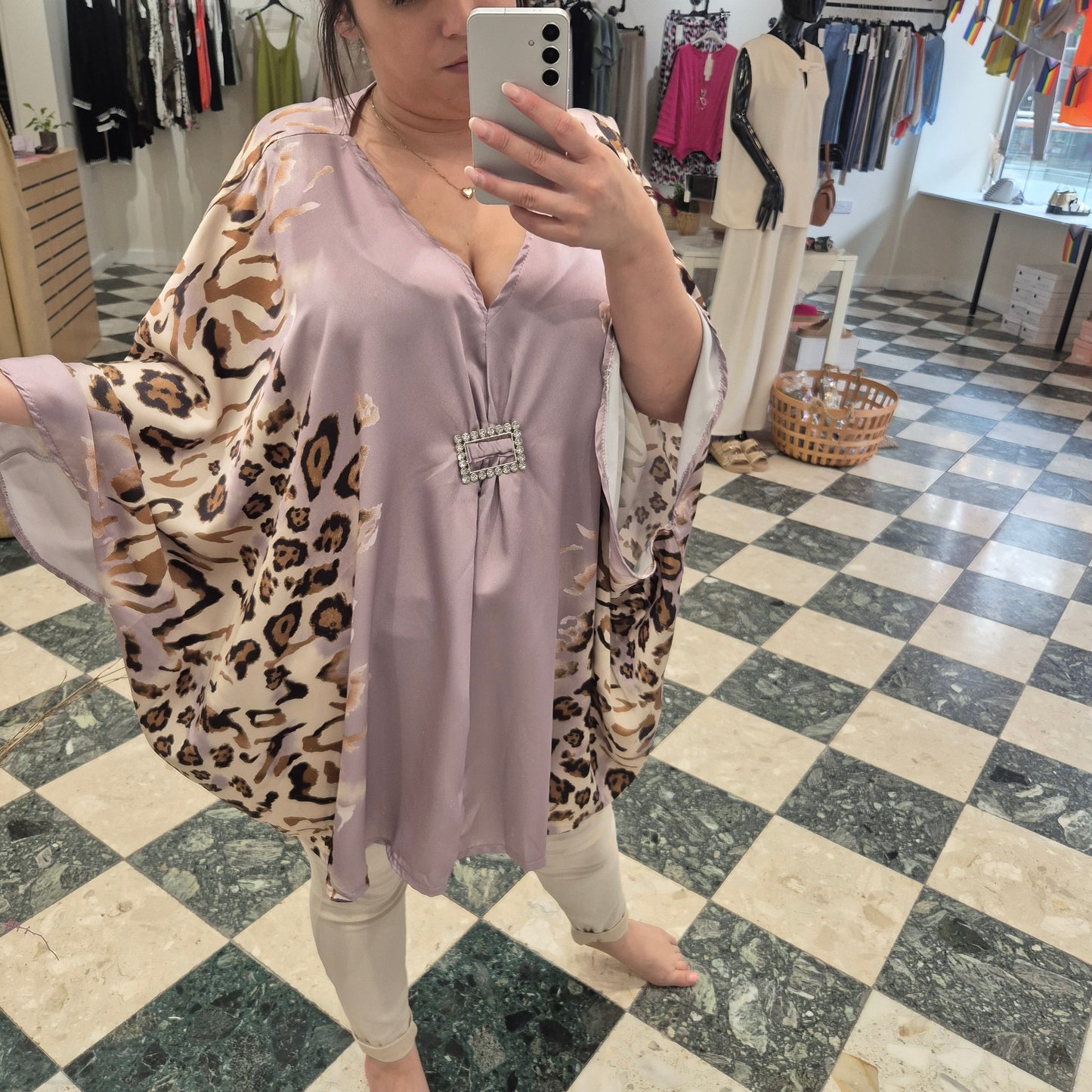 Gemma oversized satin blouse