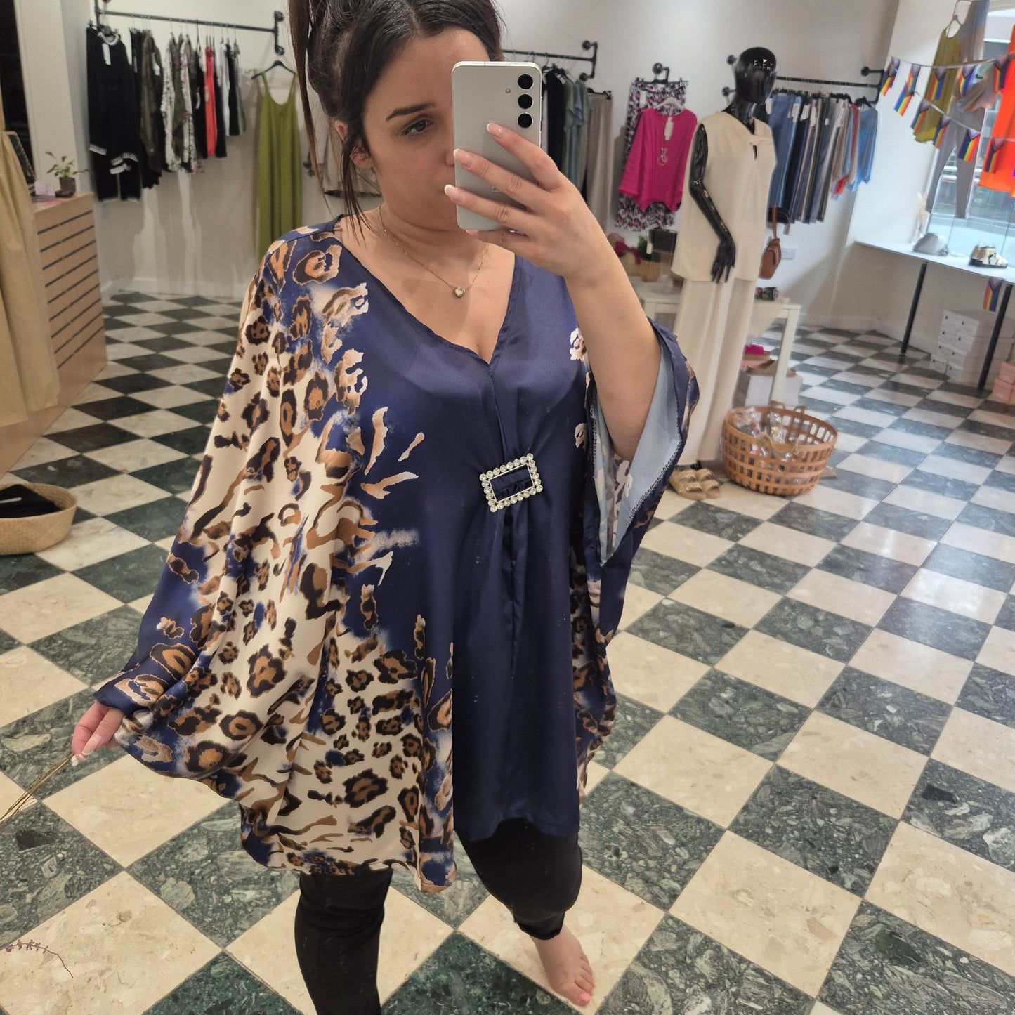 Gemma oversized satin blouse