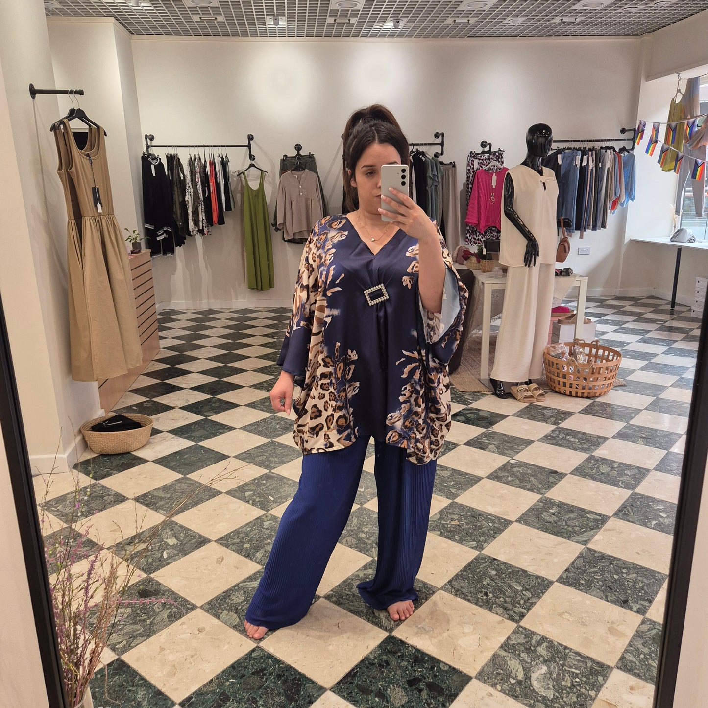 Gemma oversized satin blouse