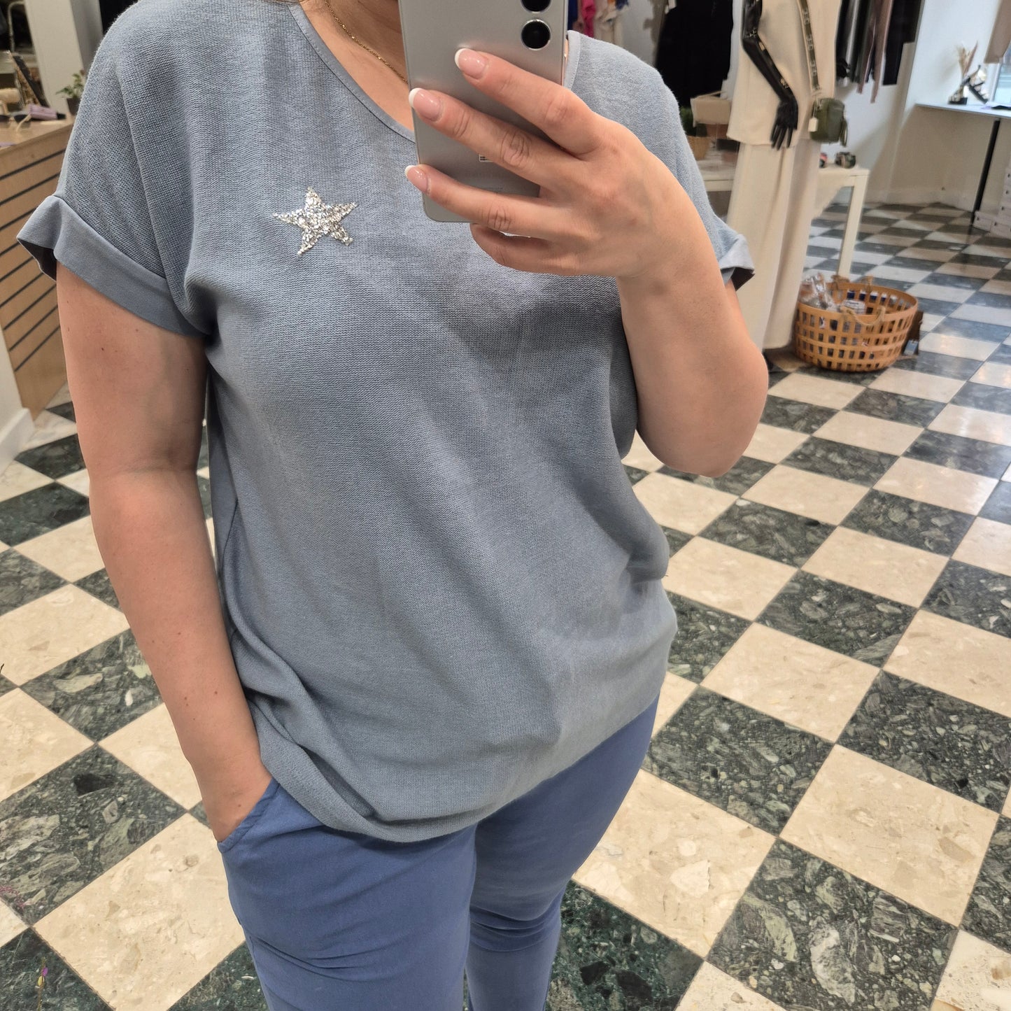 Star back tee