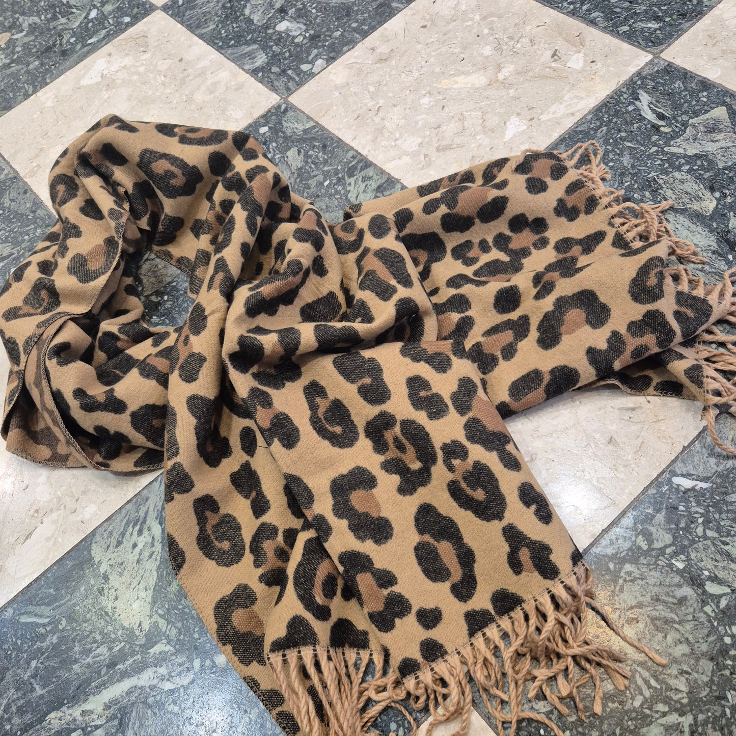 Leopard print scarf