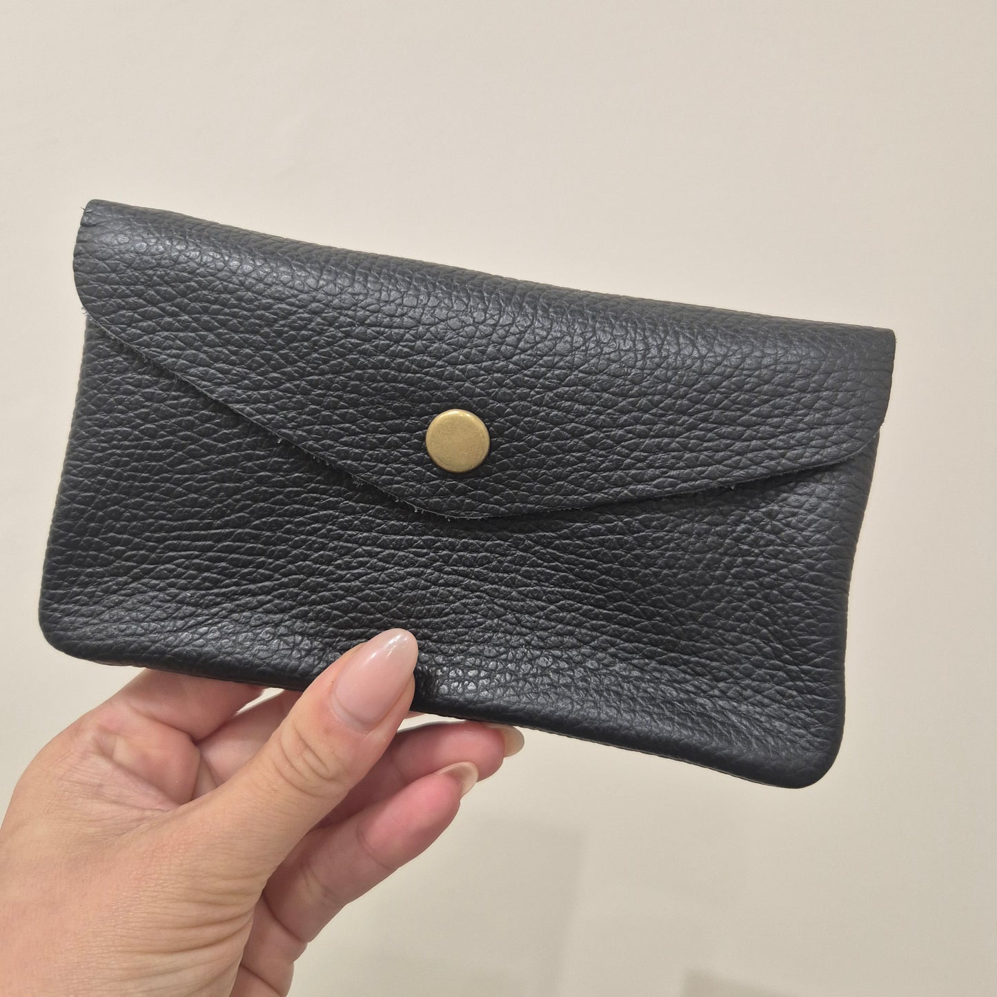 Large leather coin purse