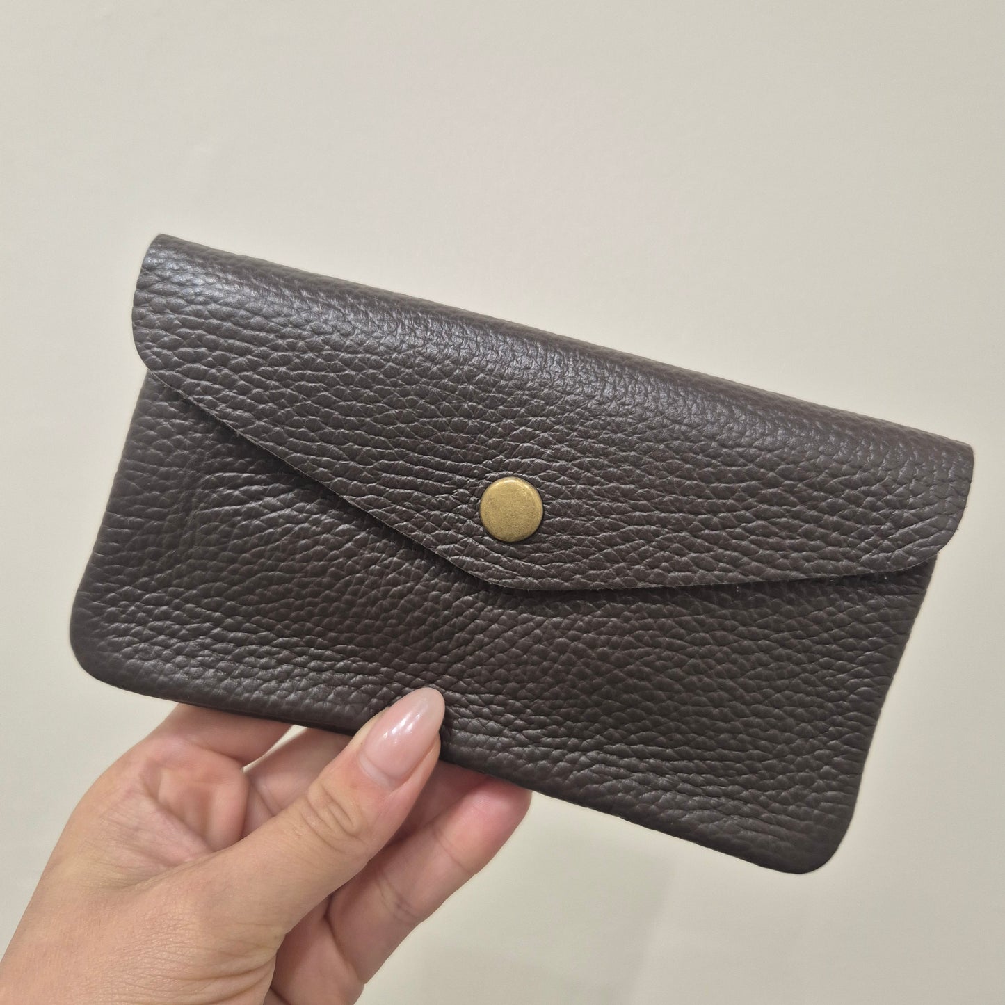 Large leather coin purse