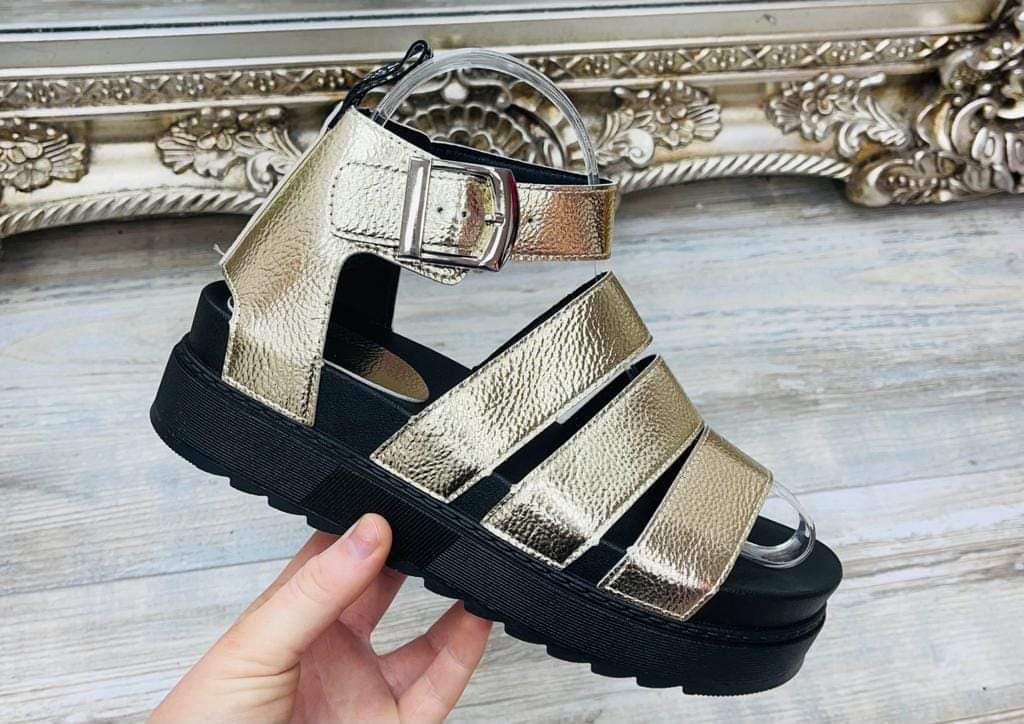 Inspired gladiator sandals - gold